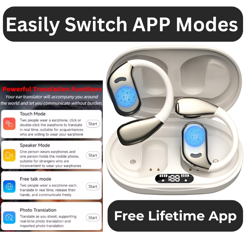 Tru Vocal™ Smart AI Translator Earbuds