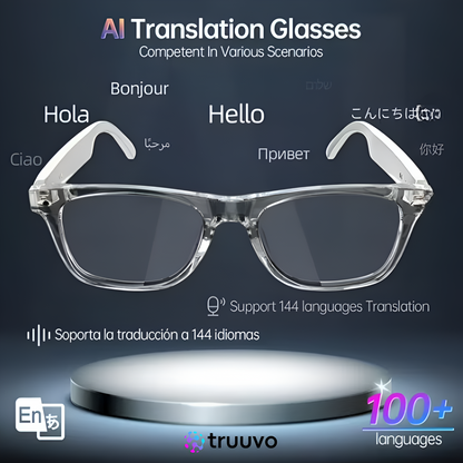 Tru Vocal Real-Time Translation Bluetooth Glasses